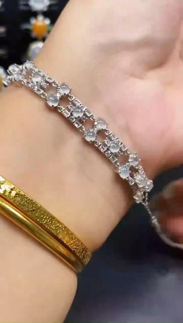 银S925镶嵌戒指翡翠7169