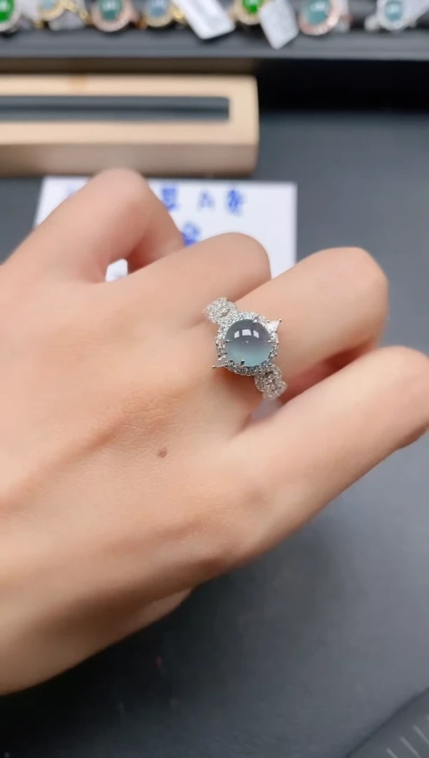 银S925镶嵌戒指翡翠11111