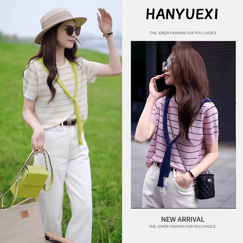 夏季一整套女装2025年新款韩版遮肚显瘦时尚短袖上衣牛仔裤两件套