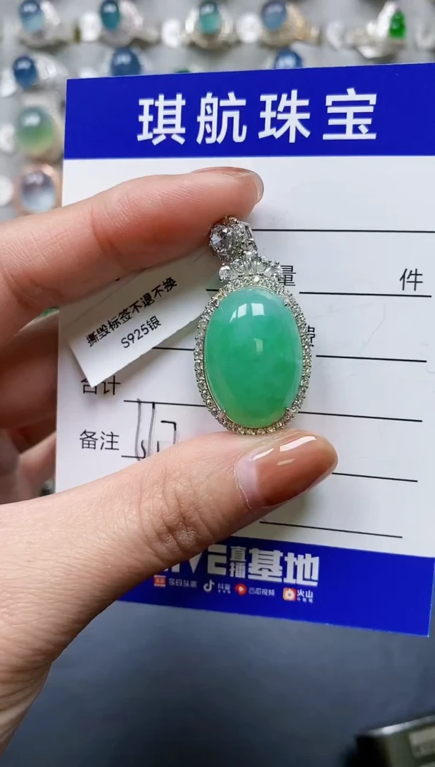 【闪购商品】翡翠颈饰银S925镶嵌0667