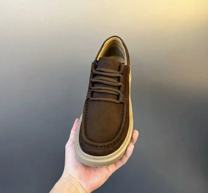 新款高品质全皮面休闲百搭男鞋