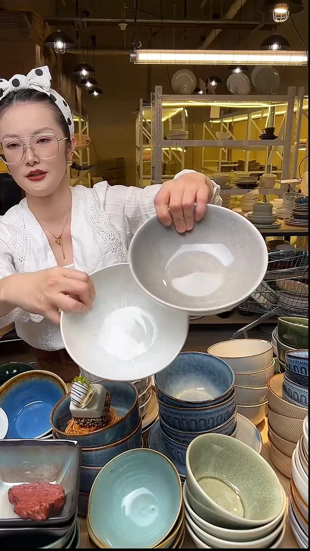 瓷81外贸尾货窑变釉下彩默认瑕疵