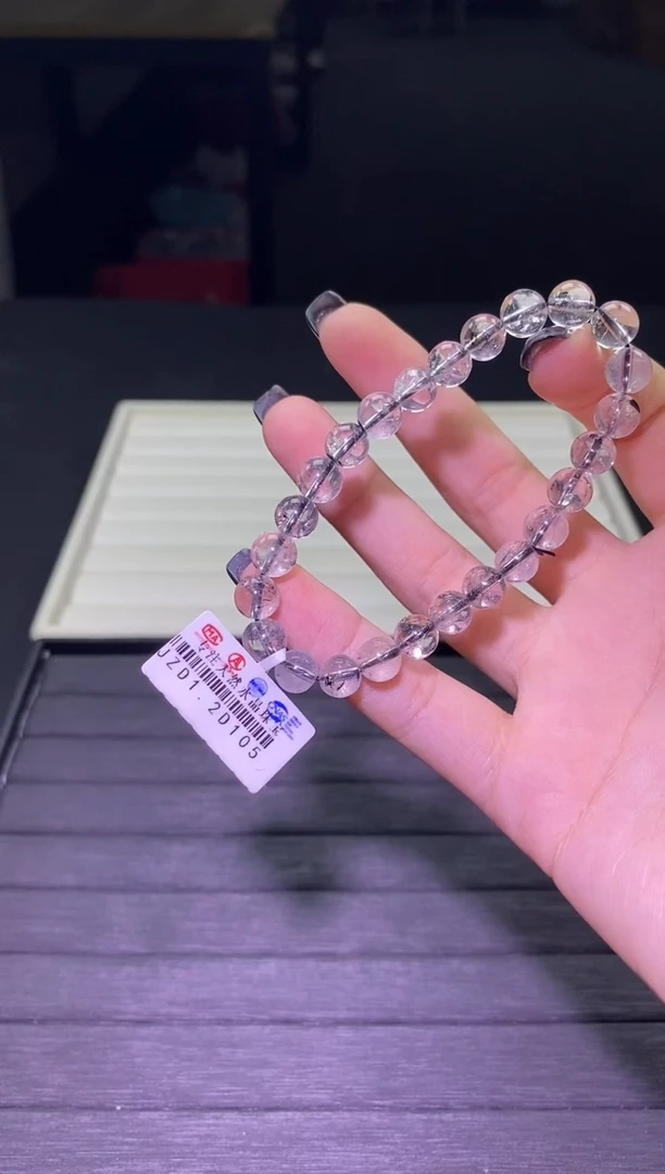 【闪购商品】水晶W069黑闪灵单圈7mm未镶嵌多样性发其一