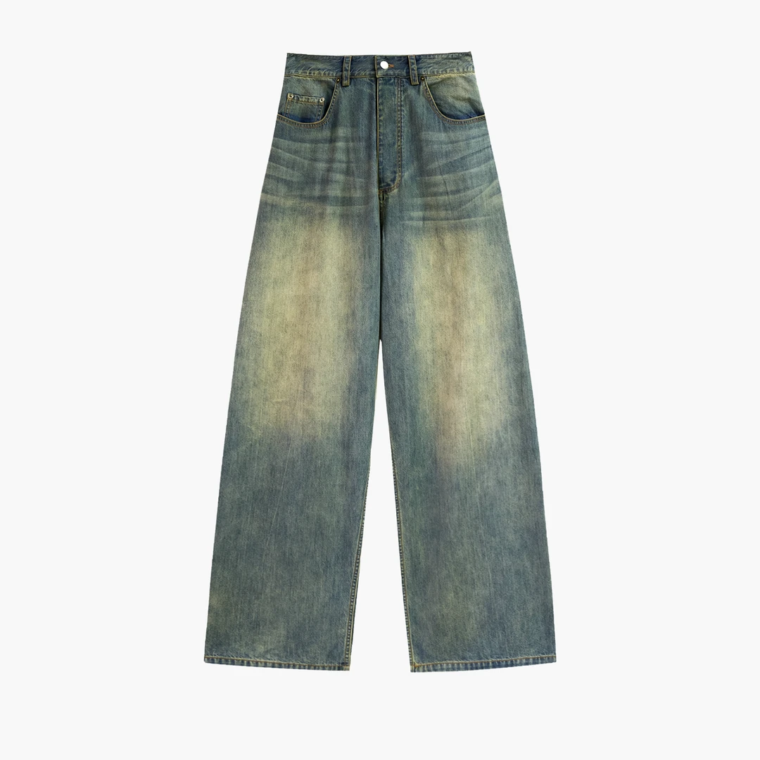 ETHOR 设计师品牌 25春夏新品水洗扎染宽松高街直筒阔腿裤