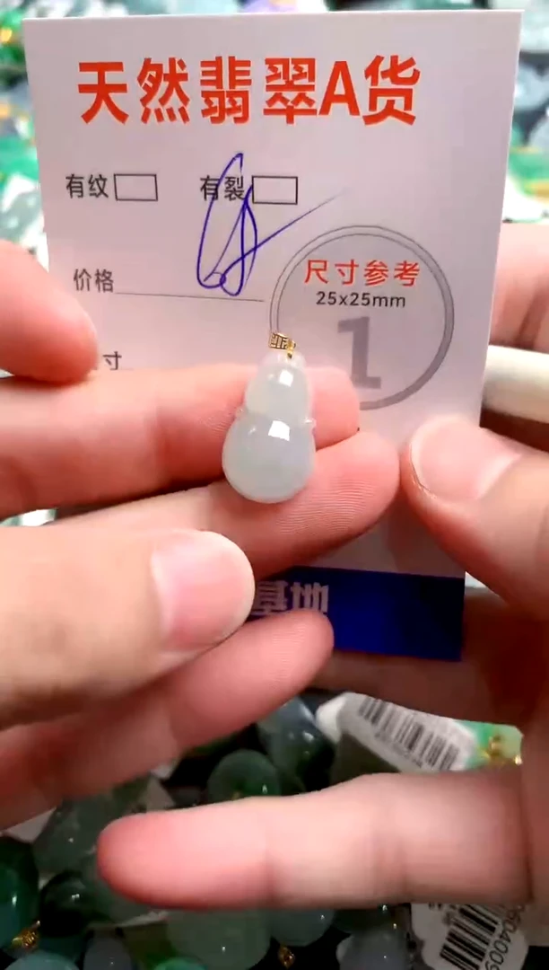 翡翠18K金镶嵌颈饰23000907