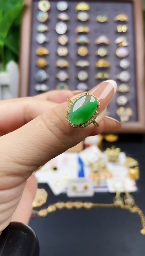 银S925镶嵌戒指翡翠21