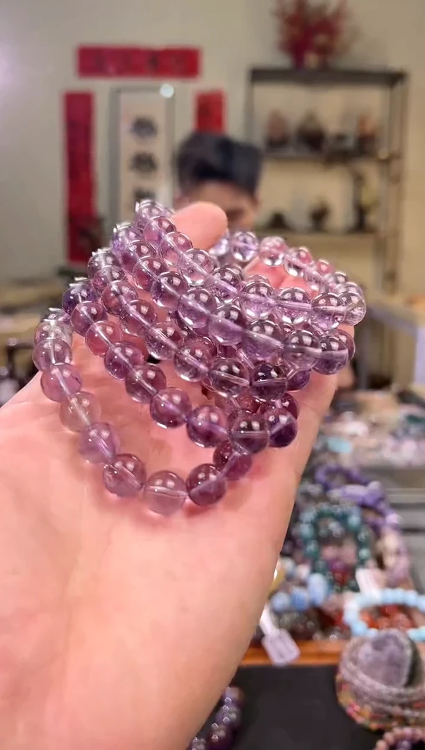 【闪购商品】紫晶手串未镶嵌11+mm巴西紫水（多样性发其一）