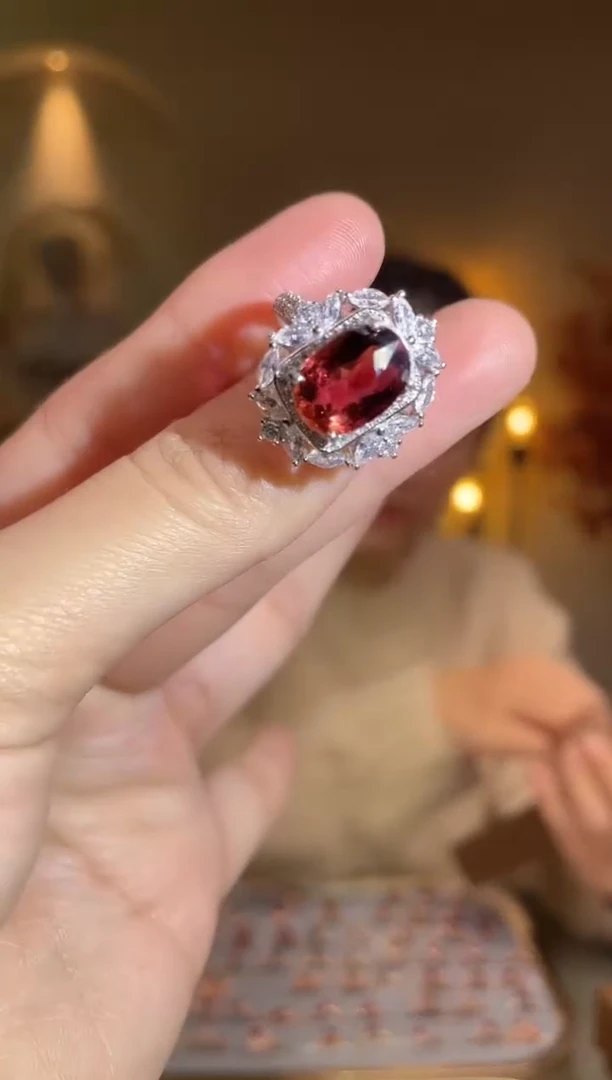 银S925镶嵌手饰碧玺手饰