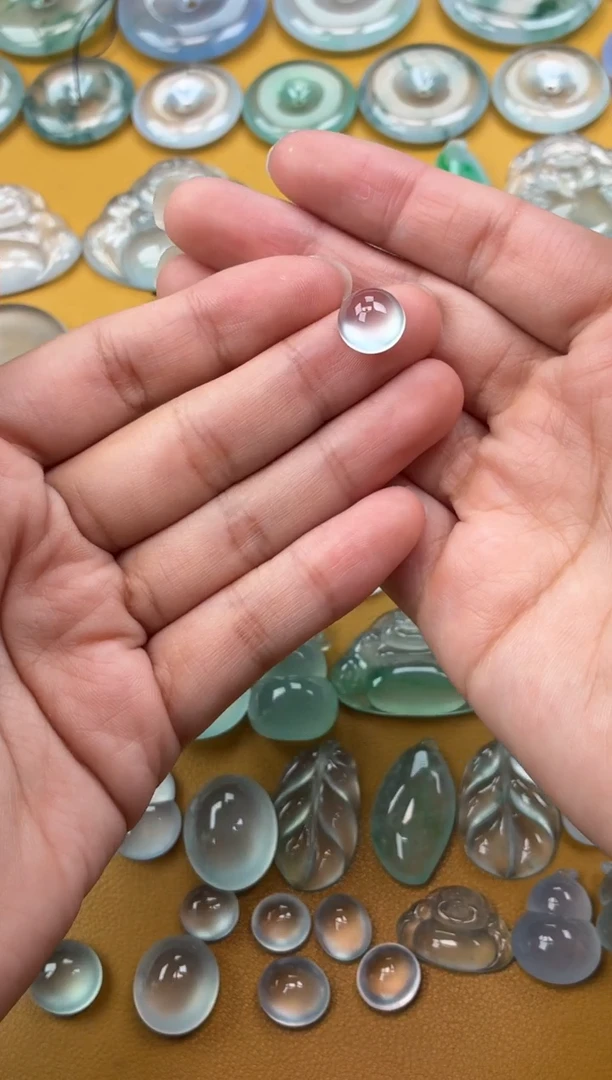 吊坠(不含链)未镶嵌翡翠24 蛋面 10.5 5.9