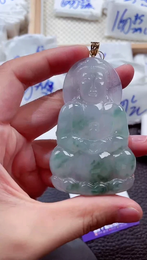 颈饰18K金镶嵌翡翠00006618