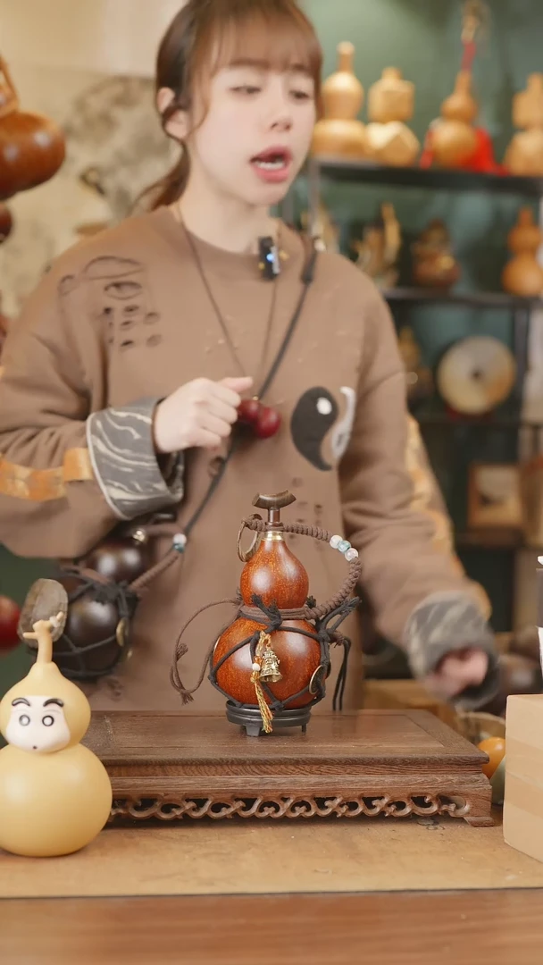 【闪购商品】73号精品天然大漆工艺防渗内胆酒葫芦~