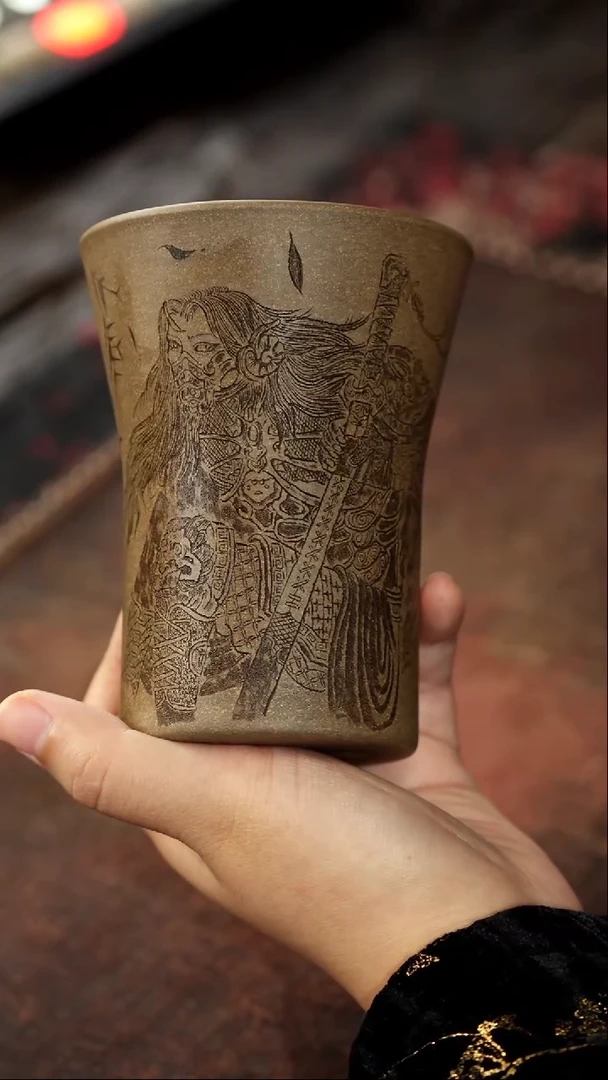 茶杯紫砂非遗茶器-剑客