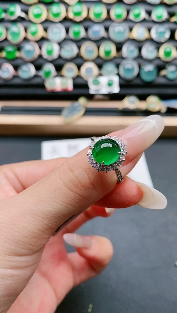 【闪购商品】翡翠戒指银S925镶嵌1111111