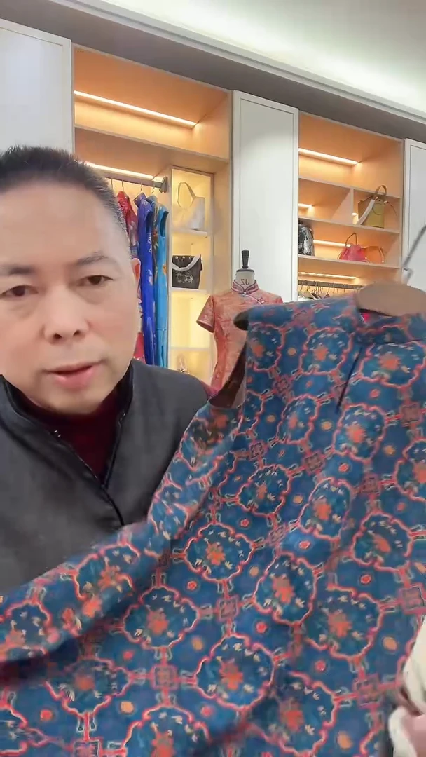 真丝香云纱旗袍XL码