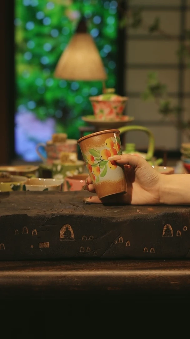 陶瓷景德镇高温手绘釉下彩设计师款式