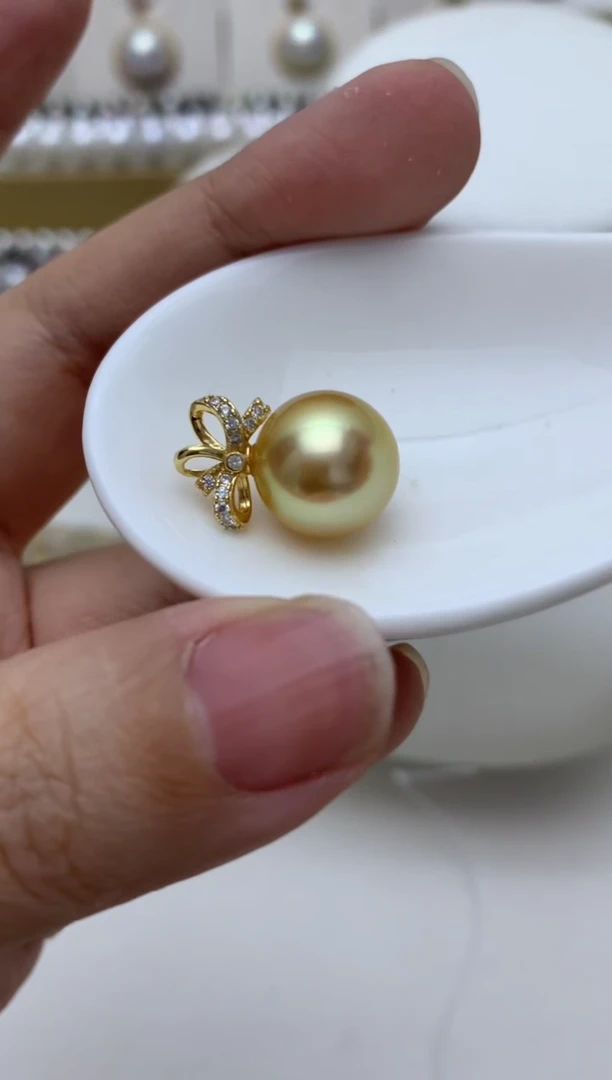 颈饰银S925镶嵌海水珍珠q6