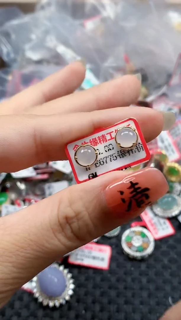 银S925镶嵌戒指翡翠天然A货缅甸翡翠