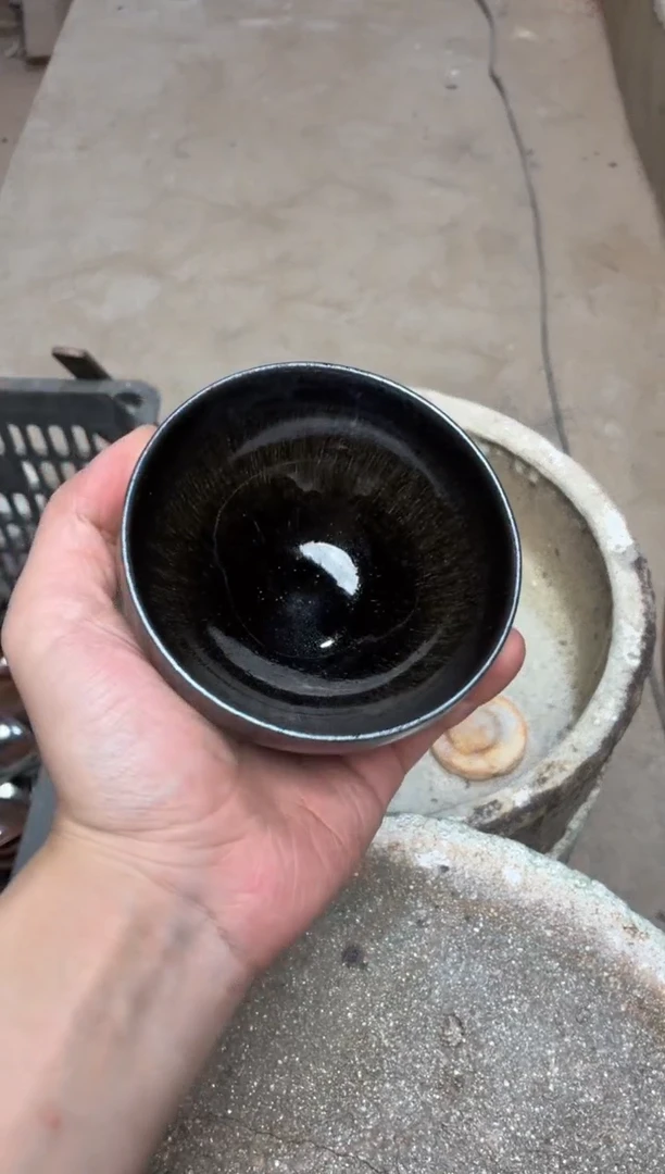 茶盏真柴烧建盏换点柴火