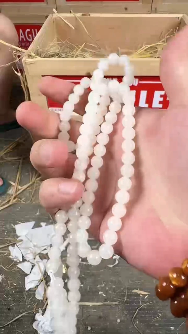 菩提根/象牙果手串白玉108