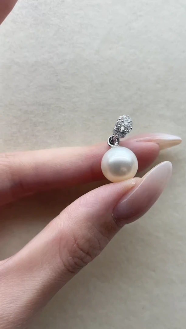 银S925镶嵌海水珍珠吊坠51