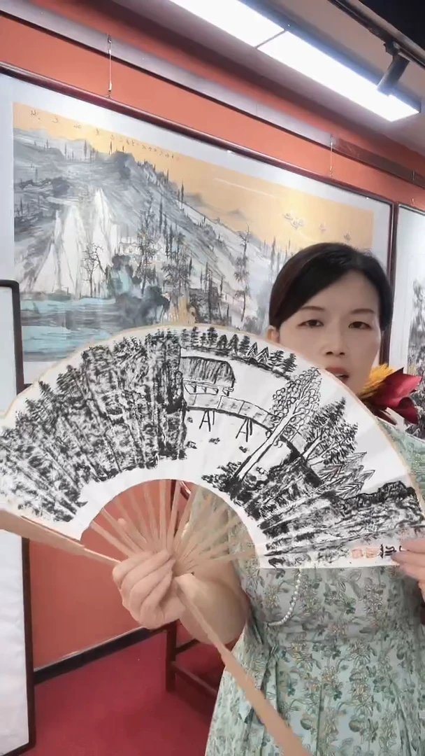 国画严纪照/国画/扇面