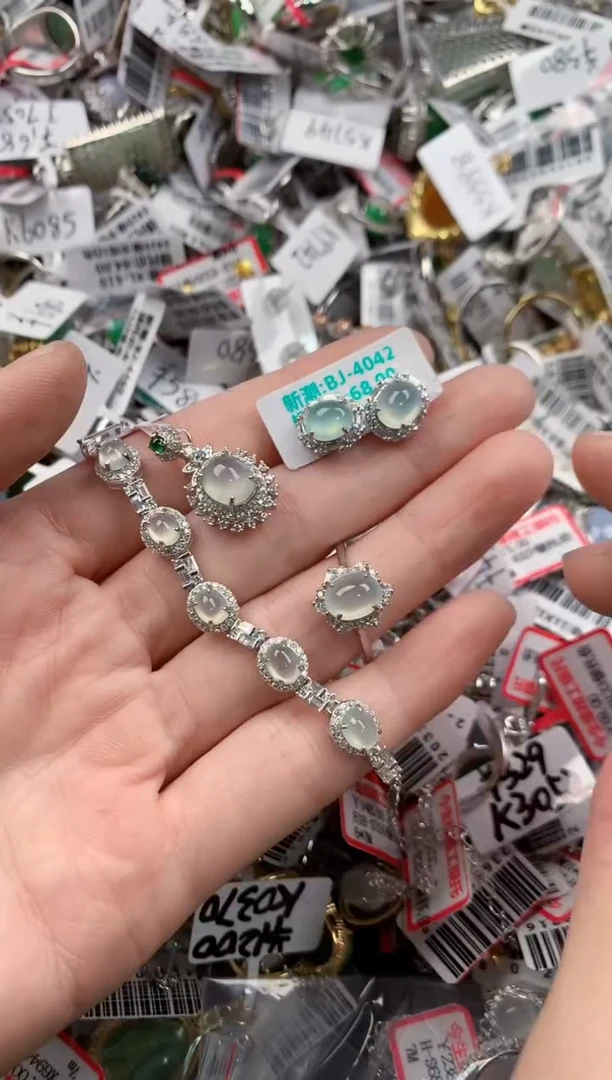 银S925镶嵌戒指翡翠333----4