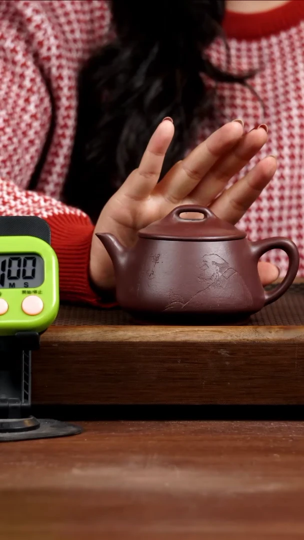 【闪购商品】紫砂茶壶5号井底槽青烧高温础瓢200CC