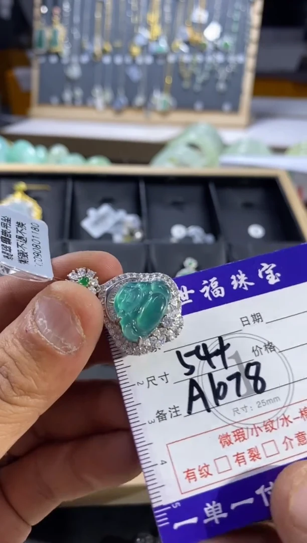 颈饰银S925镶嵌翡翠1