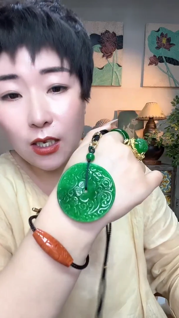 吊坠(赠链)合金翡翠859