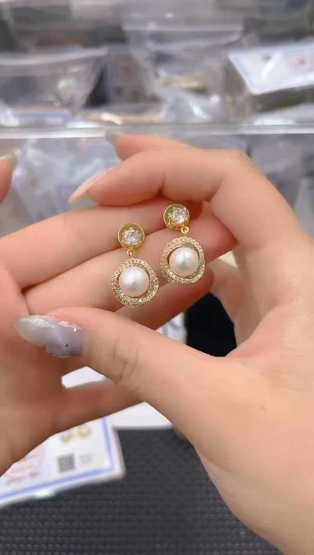 未镶嵌淡水珍珠耳饰ed1145