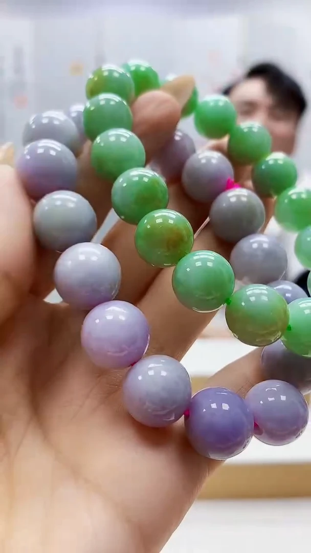 未镶嵌定制翡翠5060ty-毛货手串两条179