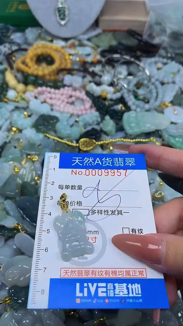 颈饰未镶嵌翡翠净货挂件-9957