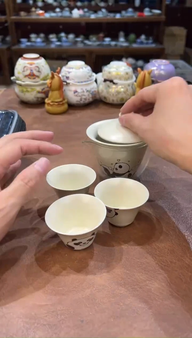 真的很便宜会开片的旅行茶具