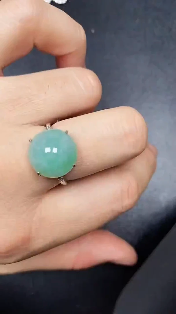 银S925镶嵌戒指翡翠2960