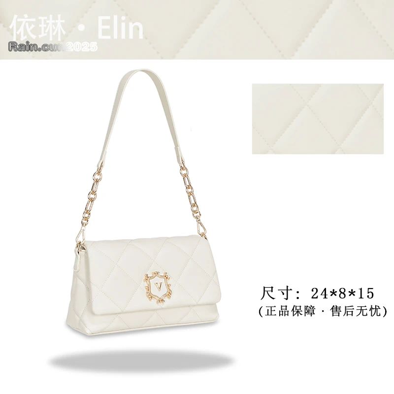 【女王徽章】2025年秋冬新款女包时尚设计单肩包GQ-20143-米白