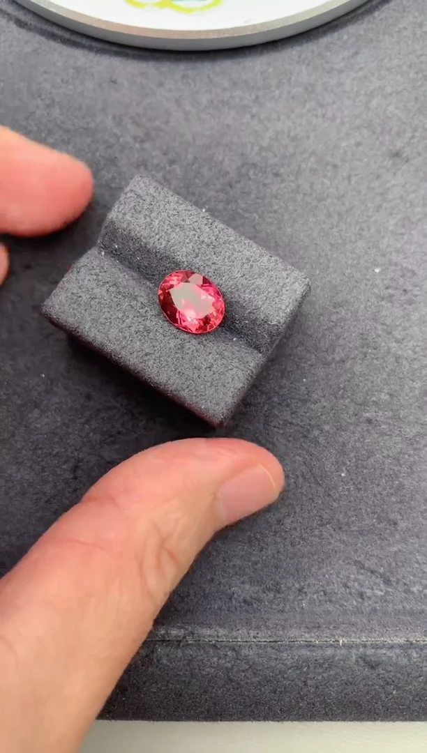 未镶嵌裸石碧玺2.5ct 粉红色碧玺BA
