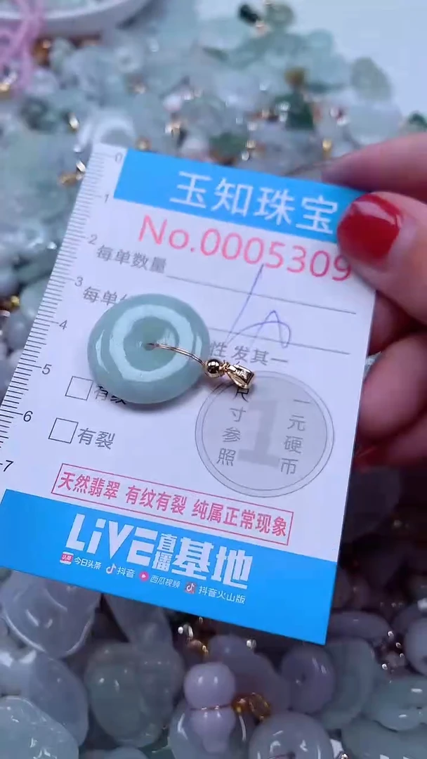 吊坠(不含链)未镶嵌翡翠5309