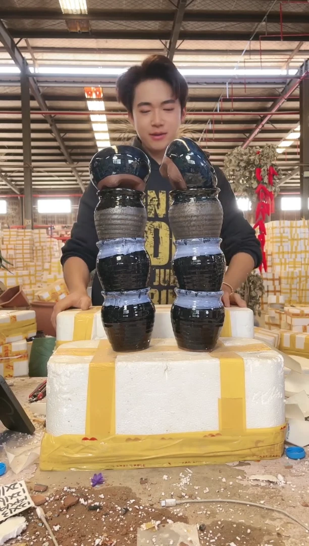 宜兴紫砂粗陶花盆10*12/10*8