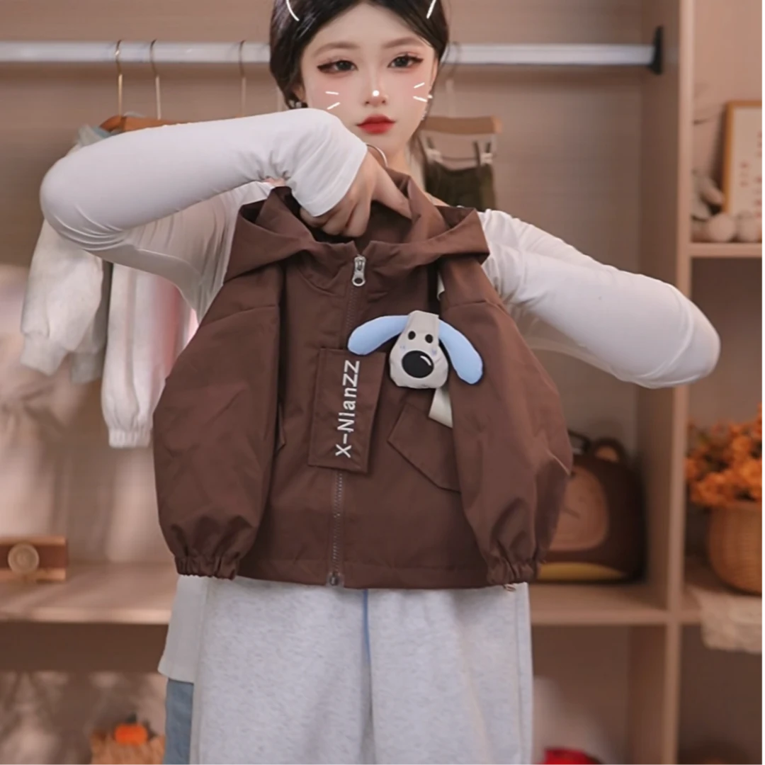 【腊肠狗】外套中小童2025年秋季新款冲锋衣可爱帅男孩上衣2502
