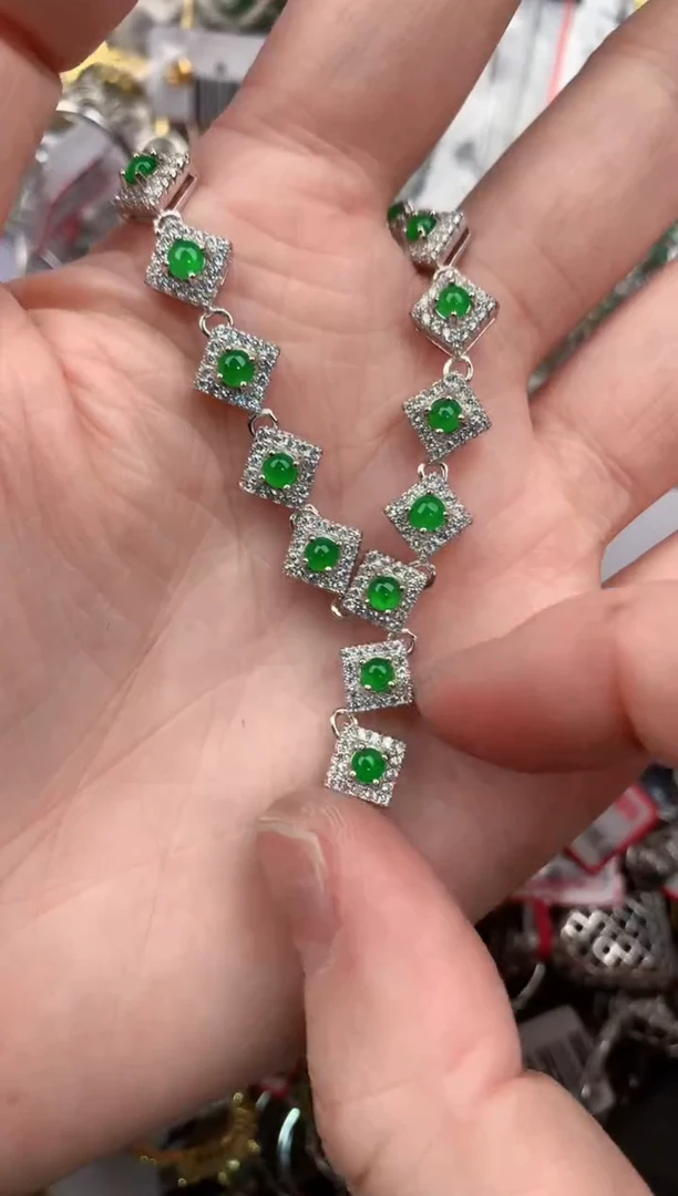 银S925镶嵌戒指翡翠333          5