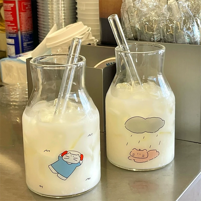 小猫薄荷味~hin能装可爱胖嘟嘟玻璃杯饮品杯牛奶杯咖啡杯耐高温