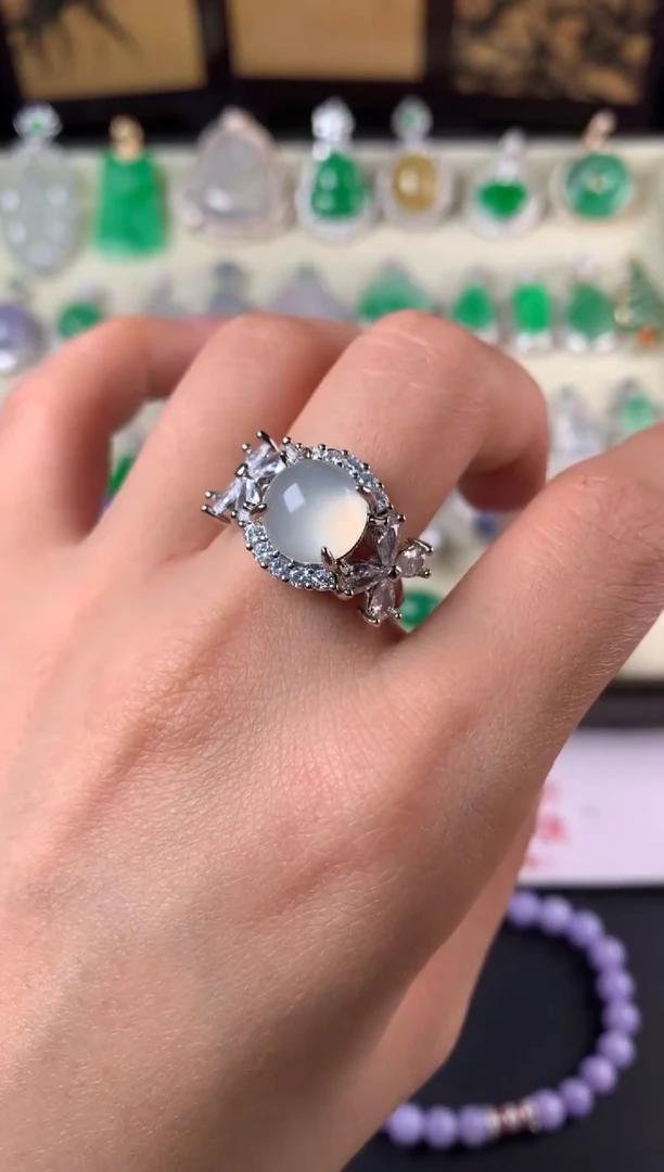 合金戒指玛瑙/玉髓戒指