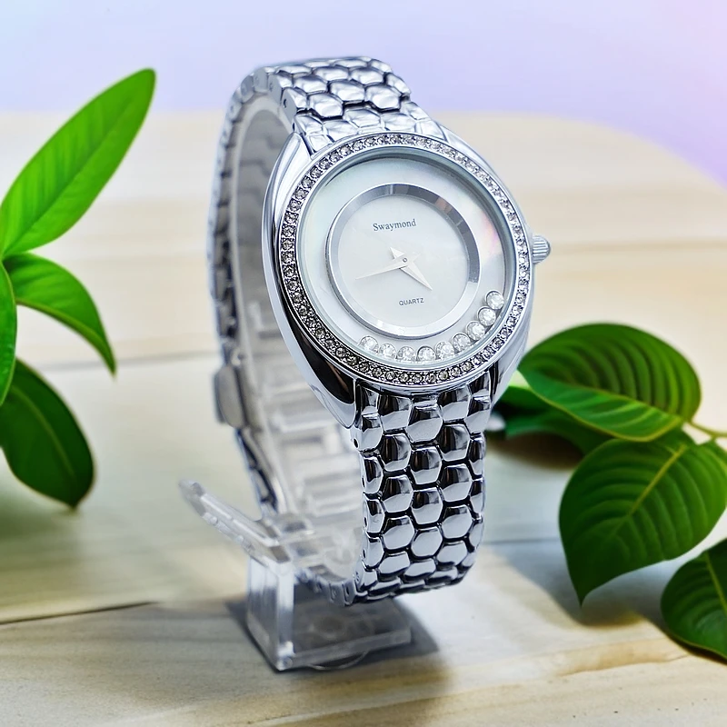 Swaymond/诗威蒙时尚气质轻奢快乐满天星钻女士手表网红同款腕表