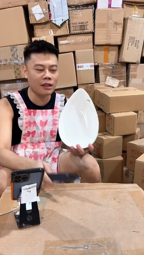 瓷片阿呆水滴盘子