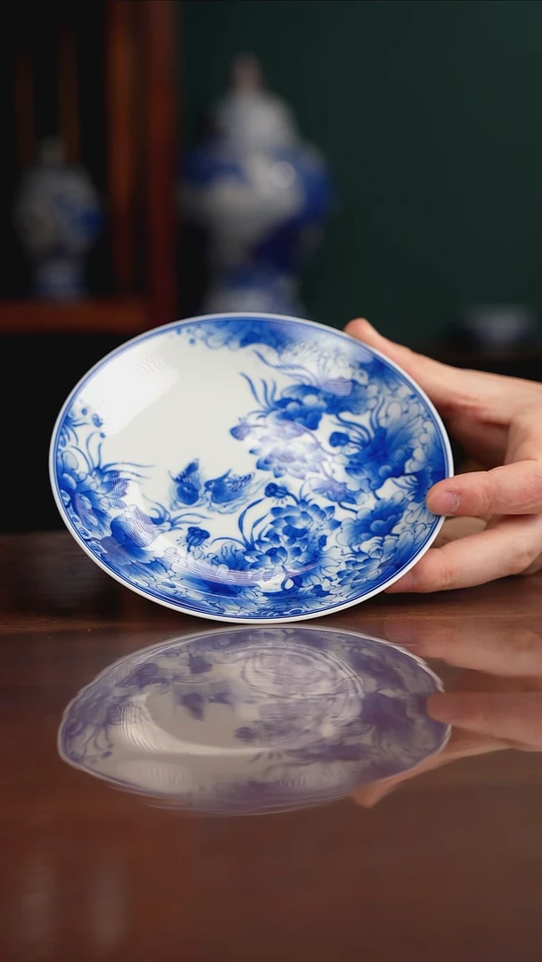 晓月柴窑 鸳鸯壶承