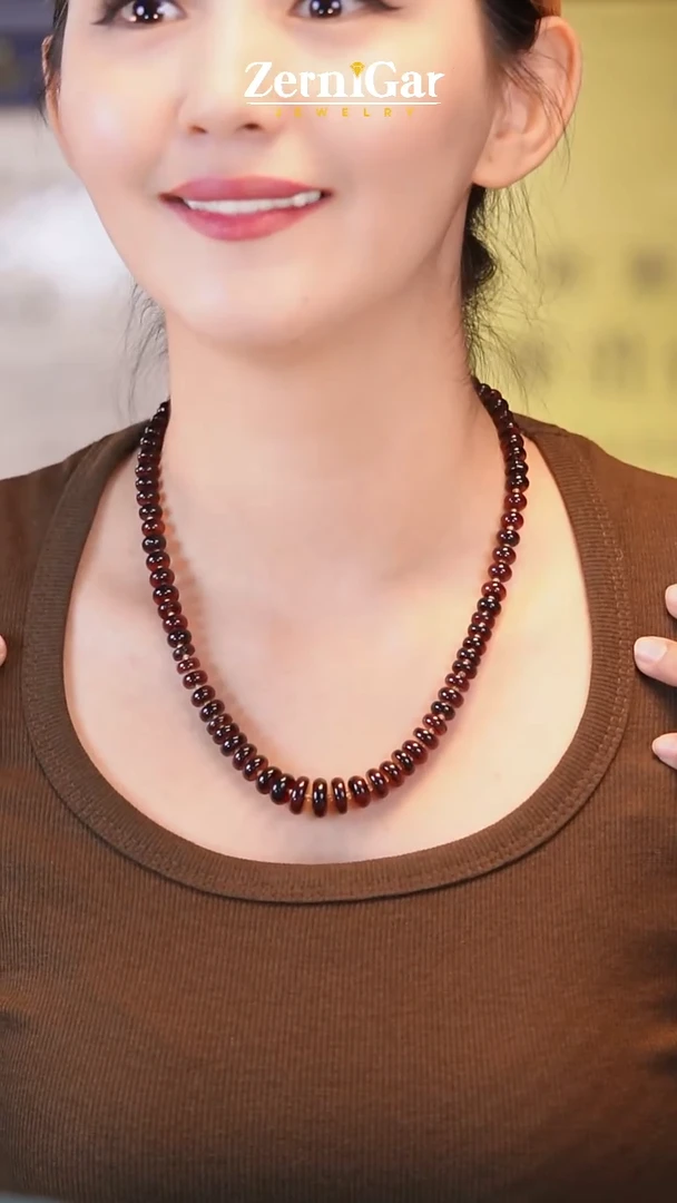 裸石琥珀未镶嵌天然琥珀项链