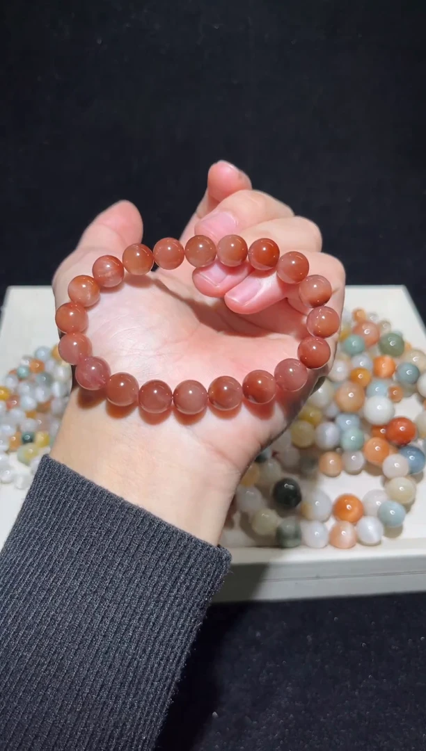 未镶嵌手串水晶47粉兔毛出厂价默认微瑕9+