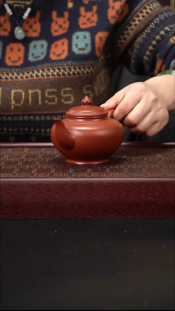 茶壶紫砂zq朱泥笑樱
