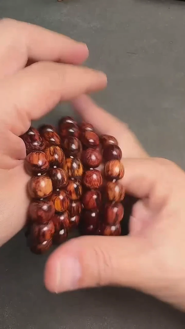 降真香手串/手链555218-红降11x12爆满芝麻点