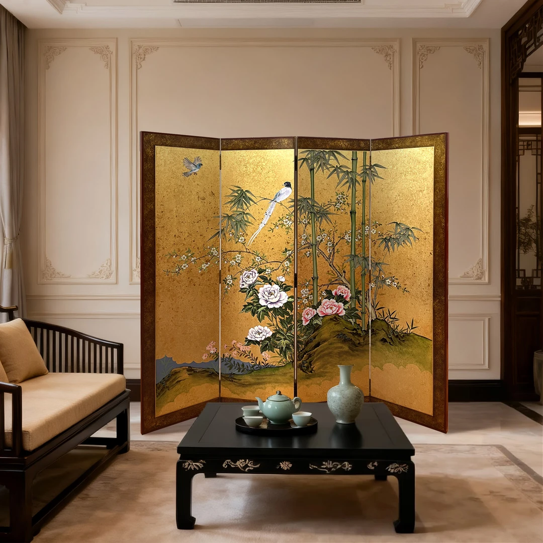 TS597花鸟屏风高180*宽50cm*4片
